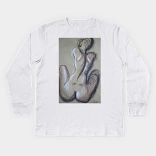 Nude Figure 4 Kids Long Sleeve T-Shirt